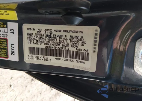 2010 Toyota Corolla Le from USA, damaged, VIN 1NXBU4EE4AZ321313